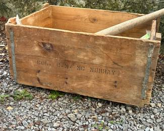 Military wooden box. 