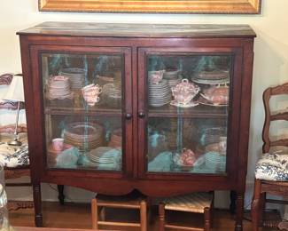 Antique turn of the century industrial  sized pie safe.  Originated from an upscale resort in Virginia.   Has large holes in middle panel and lovely aqua patina from the copper wired front doors.   Serves as wonderful storage as well.   