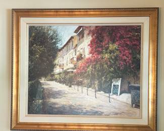 Wall art and decor items. Many with value in the framing.  