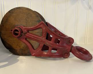 Antique barn pulley.  