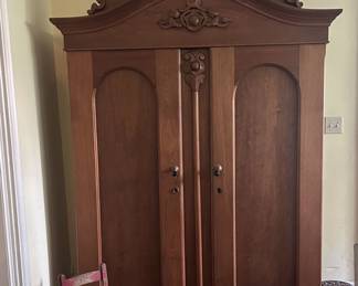 Mid-Late 1800’s Armoire.   Holds historic significance for Monroe County WV.     Belonged originally to Rose Caperton.  We are the 3rd owners.   In very good condition.  Breaks down.   