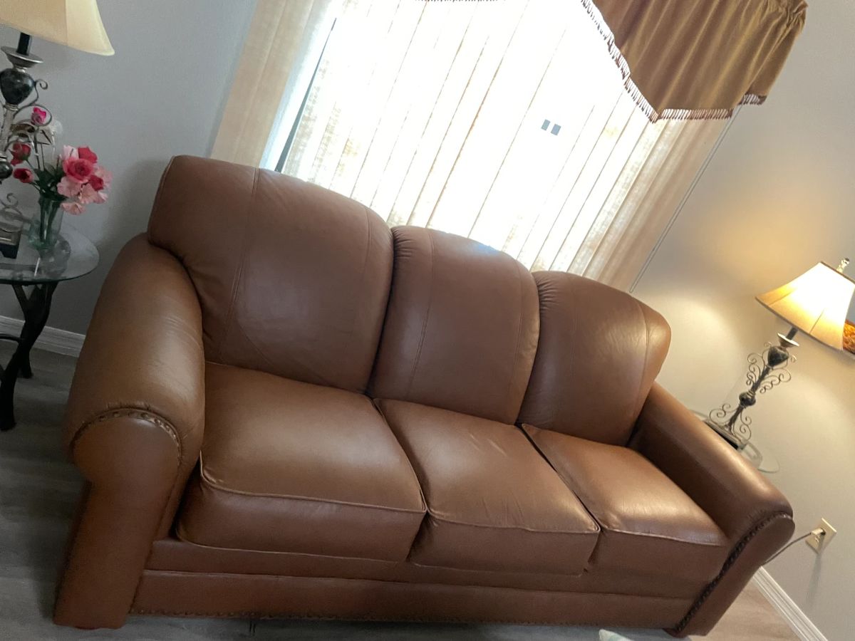 Leather sofa