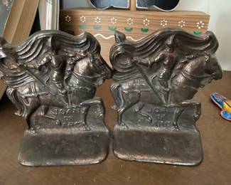 Joan of Arc Cast Iron Bookends
