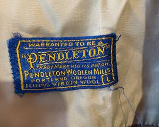 Pendleton 100 % Wool Brown/White Plaid Flannel – Size Large