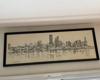 Framed Print "Seattle Skyline" by Christopher Paul Bollen
