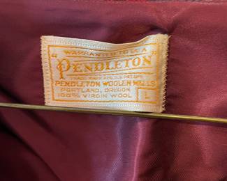 Pendleton 100% Wool Red Plaid Flannel – Size Large