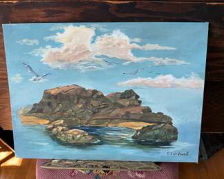 Ocean Scene Painting by C. Cardwell