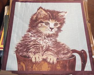 Kitten in a Mug Handkerchief 