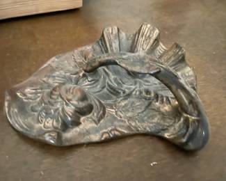 Art Nouveau Style Metal Pin Tray/Trinket Dish