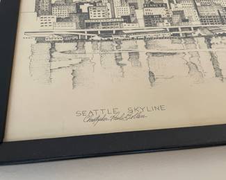 Framed Print "Seattle Skyline" by Christopher Paul Bollen