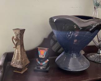 Carved Inlayed Stone Aztec Figurine