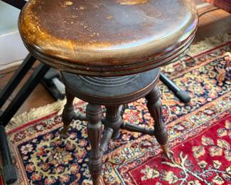 Victorian Wooden Piano Stool