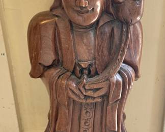 Carved Wood Goddess Quan Yin Sculpture