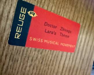 Reuge "Doctor Zhivago Lara's Theme" Wood Music Box 