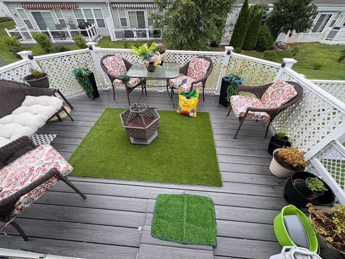 Lots of beautiful outdoor furniture and decor