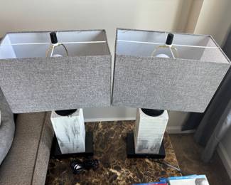 Pair of modern lamps