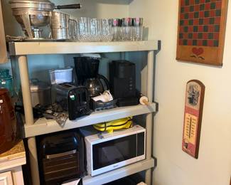 Big air fryer, Keurig coffee maker, toaster, blender. Microwave is sold.