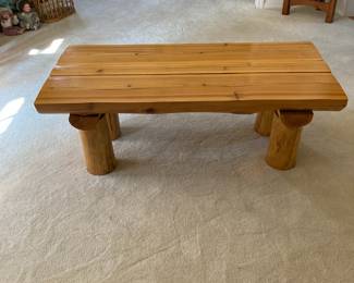 Rustic Half Log Coffee Table