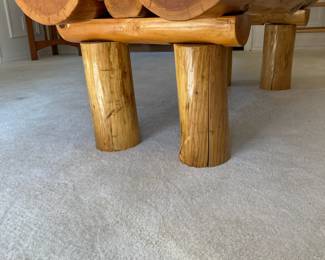 Rustic Half Log Coffee Table