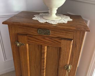 White Clad Oak Refrigerator Chest