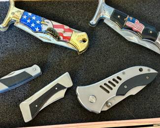  Zachary Crocket Knife U.S.A. Flag Eagle Pocket Knife, Kershaw Juniper Canyon Pocket Knife, Gordon Pocket Knife