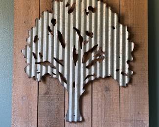 Metal & Wood Tree Wall Art 