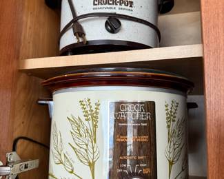 1970s Rival Crock Pot Slow Cooker  – Model #3150, 1970s Hamilton Beach Crock Watcher – Model #415-1
