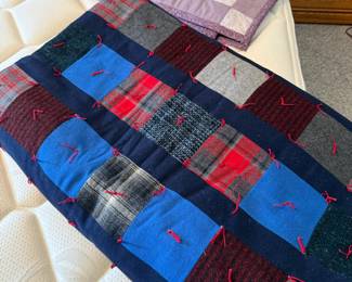 Blue & Red Handmade Quilt