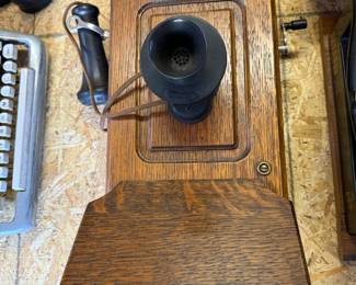 Circa Early 1900s Hand Crank Wall Phone