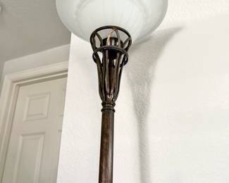 Bronze Tone Torchiere Floor Lamp