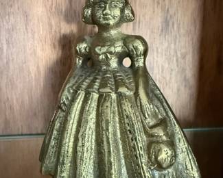 Brass Figural Girl Bell