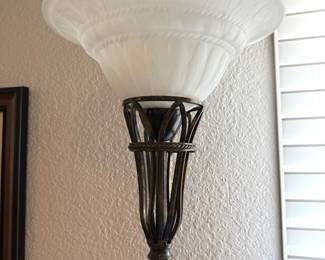 Bronze Tone Torchiere Floor Lamp
