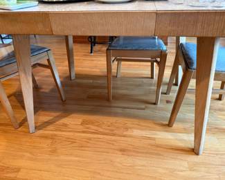 1950s Mid-Century Modern Laminate Dining Set with Vinyl Chairs