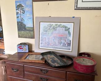 Buffet and wall art