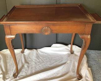Small Wood Table With Pull Out Trays