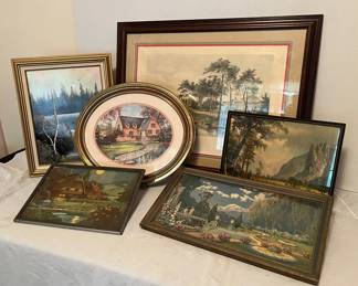 Vintage Scenic Framed Art Prints Original painting