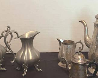Reed Barton Pewter Tea Pot Set