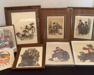 Vintage Framed Illustration Prints