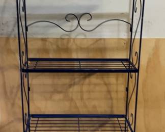 Blue Metal Bakers Rack