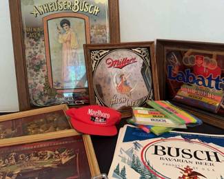 Assorted Beer Branded Memorabilia