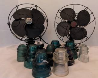 Antique Emerson Fans Power Line Insulators