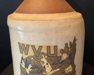 Vintage Stoneware Jug West Virginia University