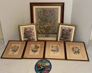 Framed Floral Art prints Wall hanging