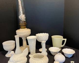 Vintage Milk White Glassware
