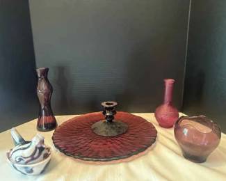 Assortment Of Purple Glassware
