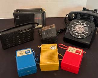 Rotary Dial Telephone Portable AM Radios