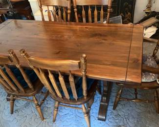 Wood Dining Table With 6 Chairs