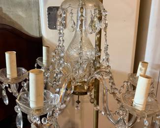 Glass Chandelier with Prisms, Extra Prisms Included