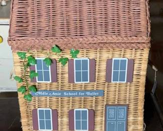 School House Styled Wicker Basket