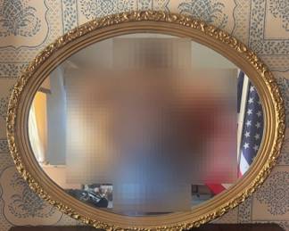 Oval Gold Gilt Mirror